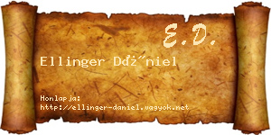 Ellinger Dániel névjegykártya
